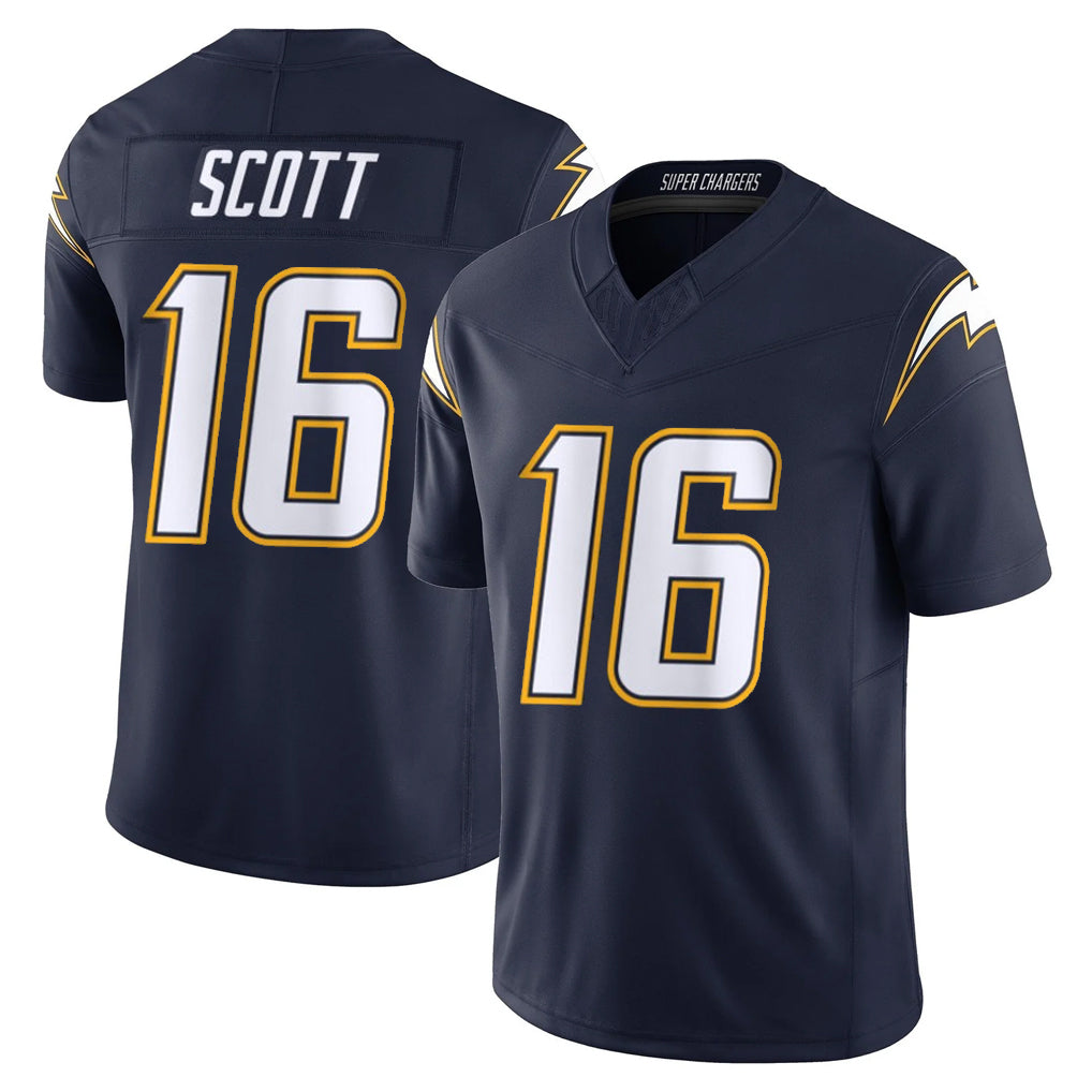 LA.Chargers #16 J.K. Scott Player Navy Vapor F.U.S.E. Limited Home Game Odoa Stitched Jerseys