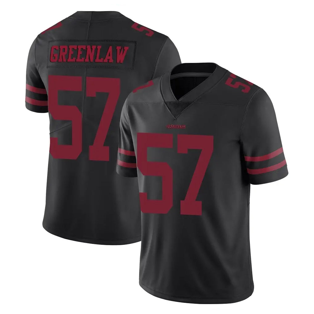 SF.49ers #57 Dre Greenlaw Player Black Alternate Limited Vapor Untouchable Home Game Odoa Stitched Jerseys