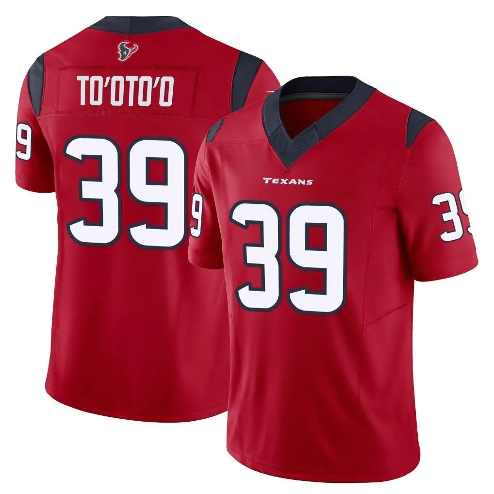 H.Texans #39 Henry To'oTo'o Player Red Limited Vapor F.U.S.E. Home Game Odoa Stitched Jerseys