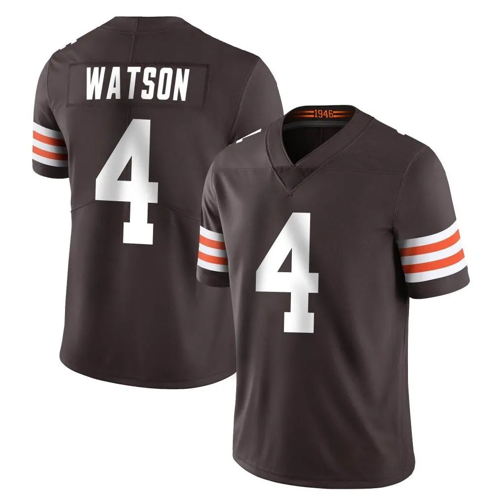 C.Browns #4 Deshaun Watson Player Brown Color Vapor Untouchable Limited Home Game Odoa Stitched Jerseys