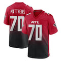 A.Falcons #70 Jake Matthews Player Red Home Game Odoa Stitched Jerseys