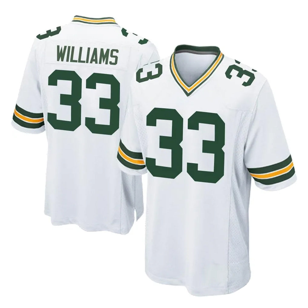 GB.Packers #33 Evan Williams Player White Home Game Odoa Stitched Jerseys
