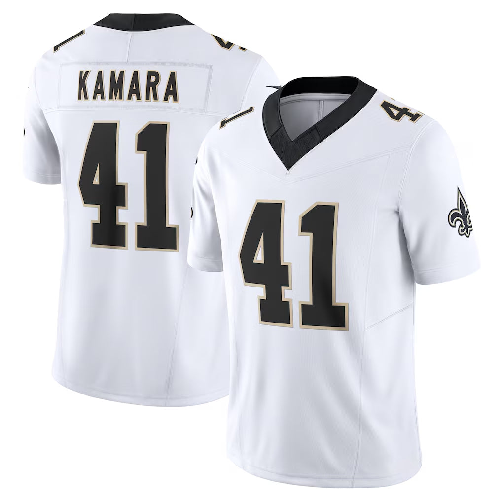 NO.Saints #41 Alvin Kamara Player White Limited Vapor F.U.S.E. Home Game Odoa Stitched Jerseys