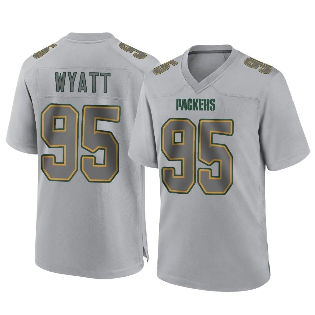 GB.Packers #95 Devonte Wyatt Player Gray Atmosphere Fashion Home Game Odoa Stitched Jerseys