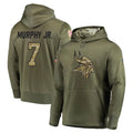 M.Vikings #7 Byron Murphy Jr. Player Olive Salute to Service Pullover Hoodies Home Game Odoa Stitched Jerseys