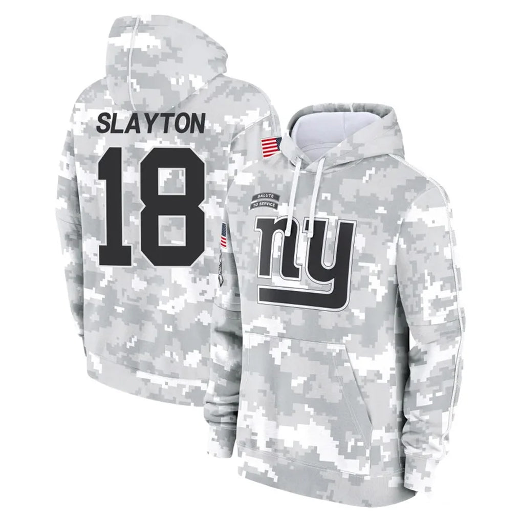 NY.Giants #18 Darius Slayton Player Arctic Camo Salute to Service Pullover Hoodies Limited Game Odoa Stitched Jerseys