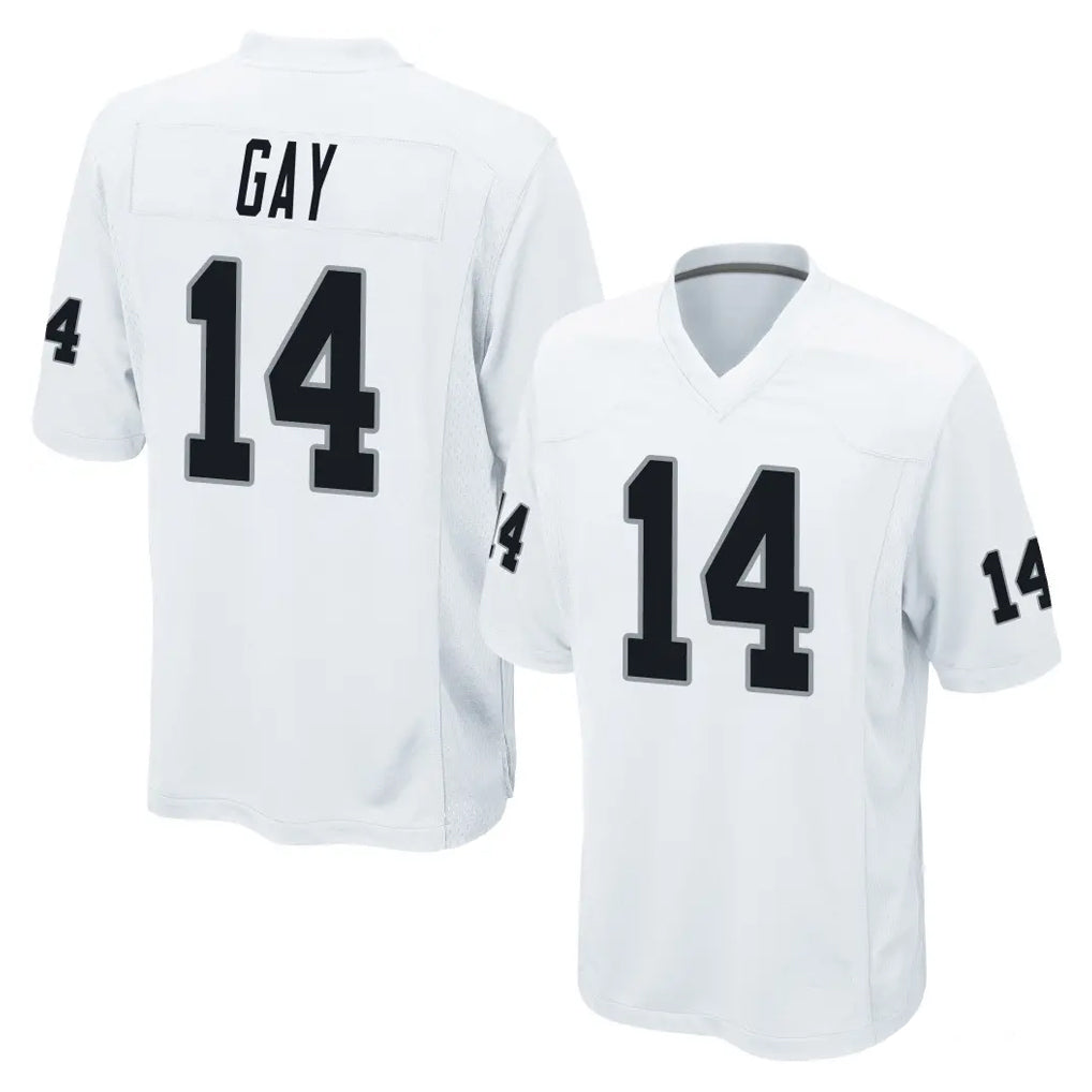 LV.Raiders #14 Matt Gay Player White Home Game Odoa Stitched Jerseys