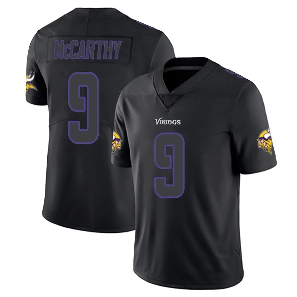 M.Vikings #9 J.J. McCarthy Player Black Impact LImited Home Game Odoa Stitched Jerseys