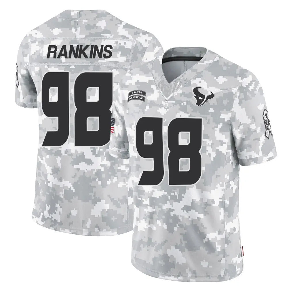 H.Texans #98 Sheldon Rankins Player Arctic Camo Salute To Service Limited Game Odoa Stitched Jerseys