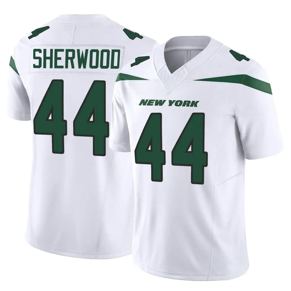 NY.Jets #44 Jamien Sherwood Player White Limited Vapor F.U.S.E. Home Game Odoa Stitched Jerseys