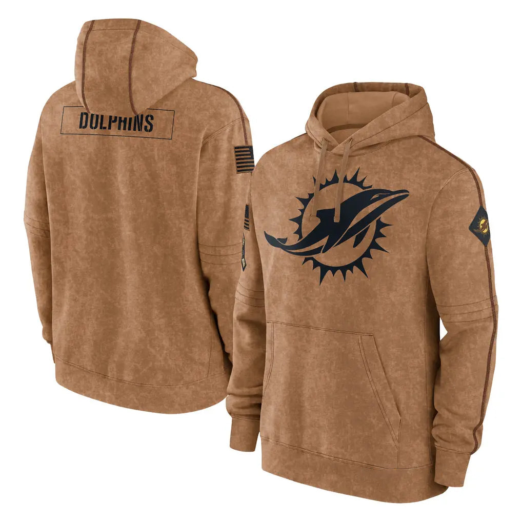 M.Dolphins ## Dolphins Blank Player Brown Salute to Service Hoodies Limited Game Odoa Stitched Jerseys