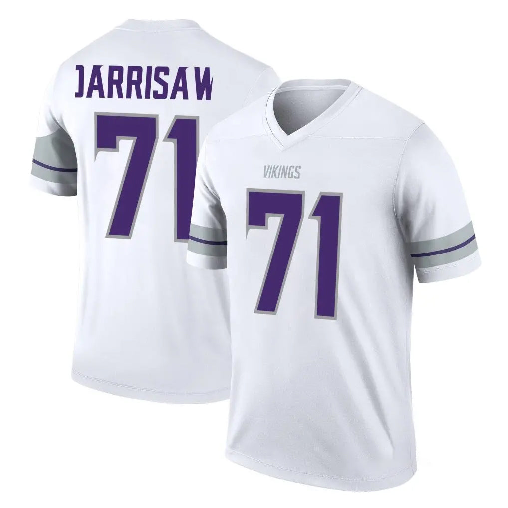 M.Vikings #71 Christian Darrisaw Player White Alternate Legend Home Game Odoa Stitched Jerseys
