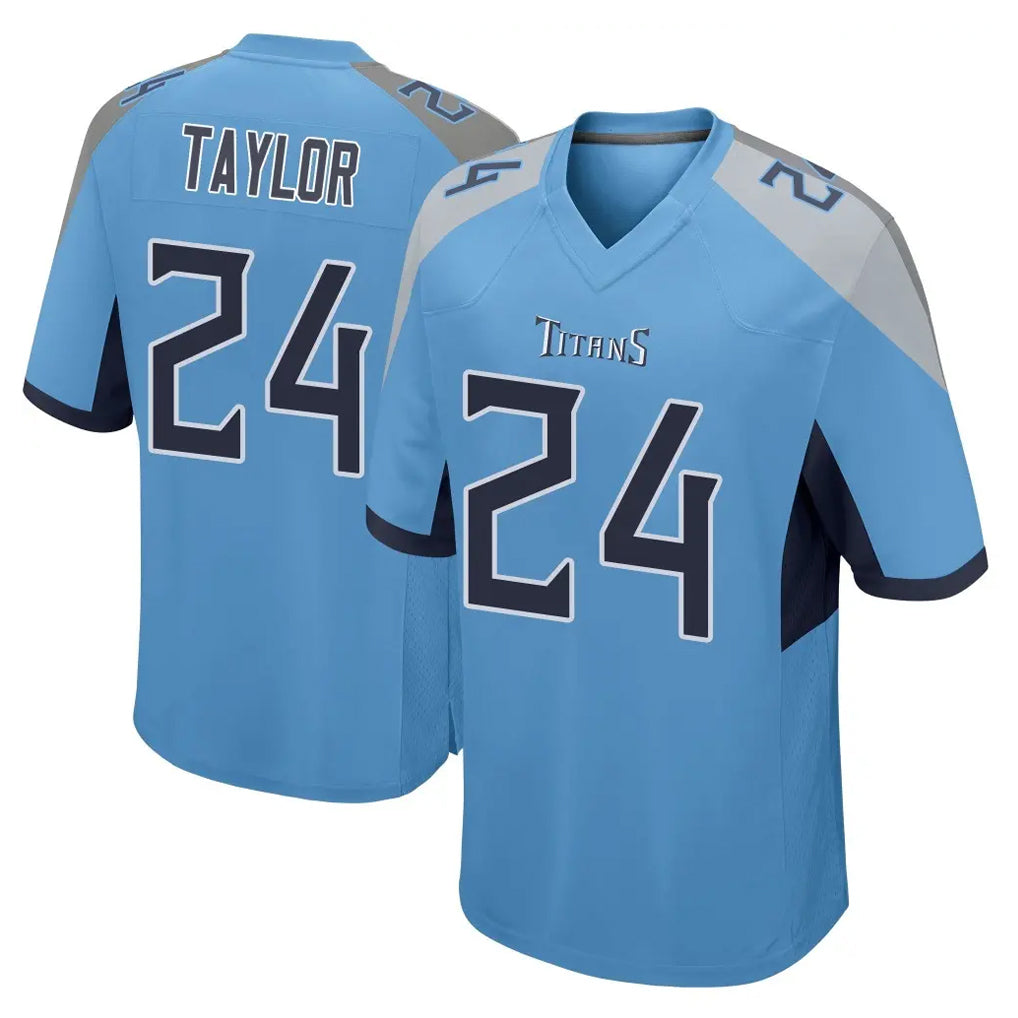 T.Titans #24 Alontae Taylor Player Light Blue Home Game Odoa Stitched Jerseys