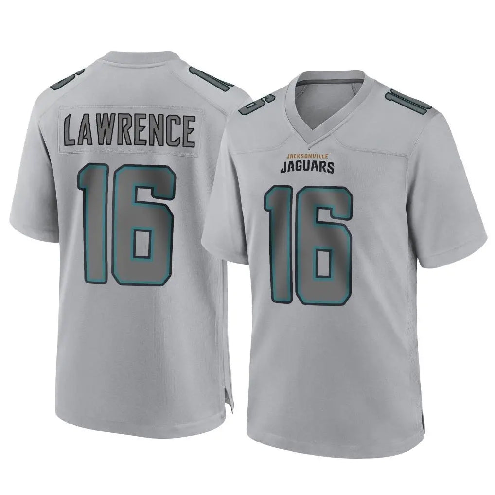 J.Jaguars #16 Trevor Lawrence Player Gray Atmosphere Fashion Home Game Odoa Stitched Jerseys