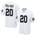 LV.Raiders #20 Isaiah Pola-Mao Player White Home Game Odoa Stitched Jerseys
