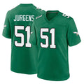 P.Eagles #51 Cam Jurgens Player Green Kelly Alternate Home Game Odoa Stitched Jerseys