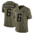 LA.Chargers #6 Denzel Perryman Player Olive 2025 Salute To Service Limited Game Odoa Stitched Jerseys