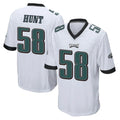 P.Eagles #58 Jalyx Hunt Player White Home Game Odoa Stitched Jerseys
