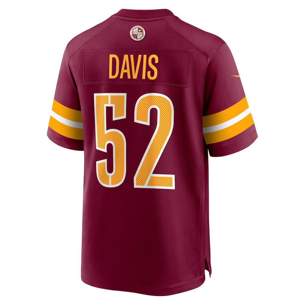Odoa W.Commanders #52 Jamin Davis Burgundy Player Game Jersey