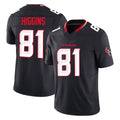 H.Texans #81 Jayden Higgins Player Navy Limited Alternate Vapor F.U.S.E. Home Game Odoa Stitched Jerseys