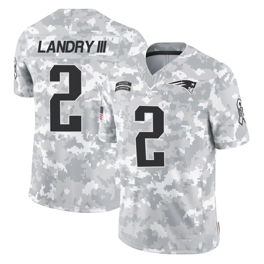 NE.Patriots #2 Harold Landry III Player Arctic Camo Salute To Service Limited Game Odoa Stitched Jerseys