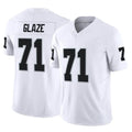 LV.Raiders #71 DJ Glaze Player White Limited Vapor F.U.S.E. Home Game Odoa Stitched Jerseys
