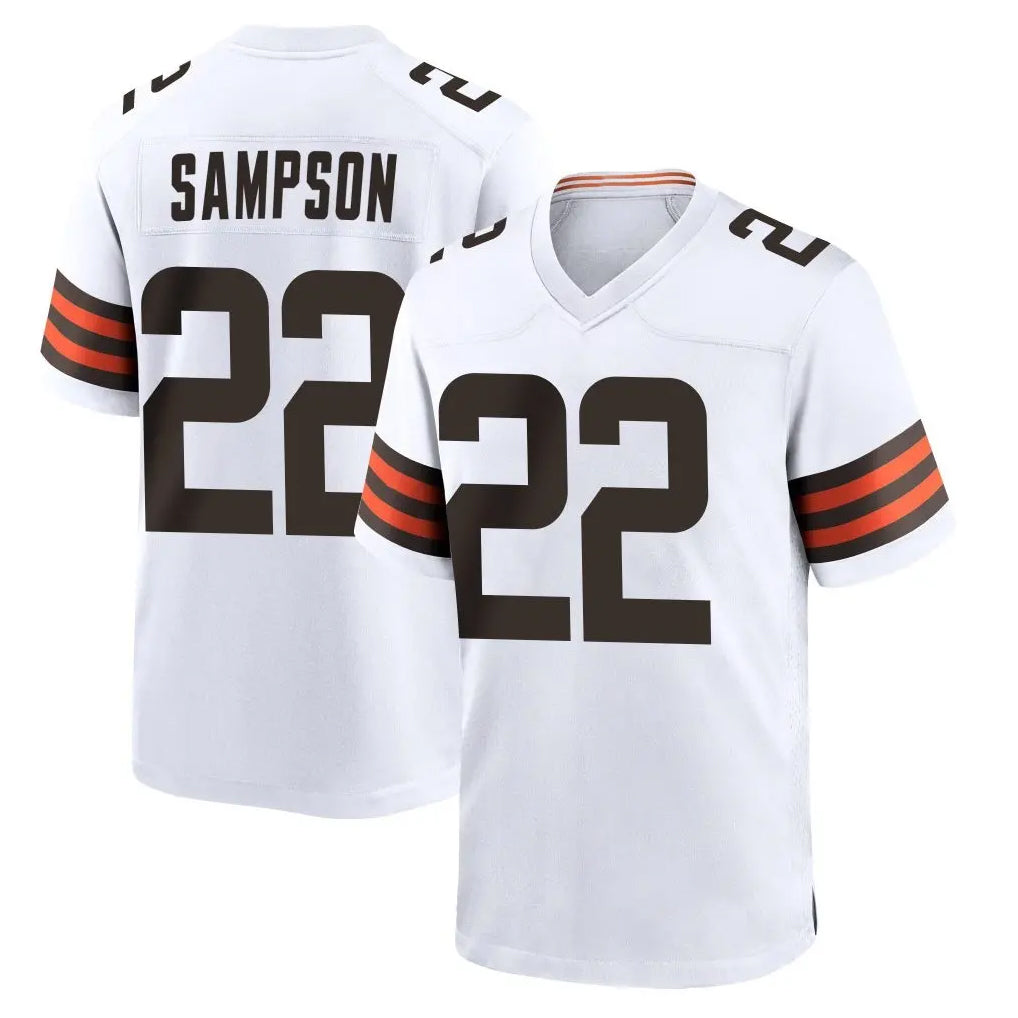 C.Browns #22 Dylan Sampson Player White Home Game Odoa Stitched Jerseys
