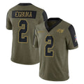 TB.Buccaneers #2 Emeka Egbuka Player Olive Salute To Service Limited Game Odoa Stitched Jerseys