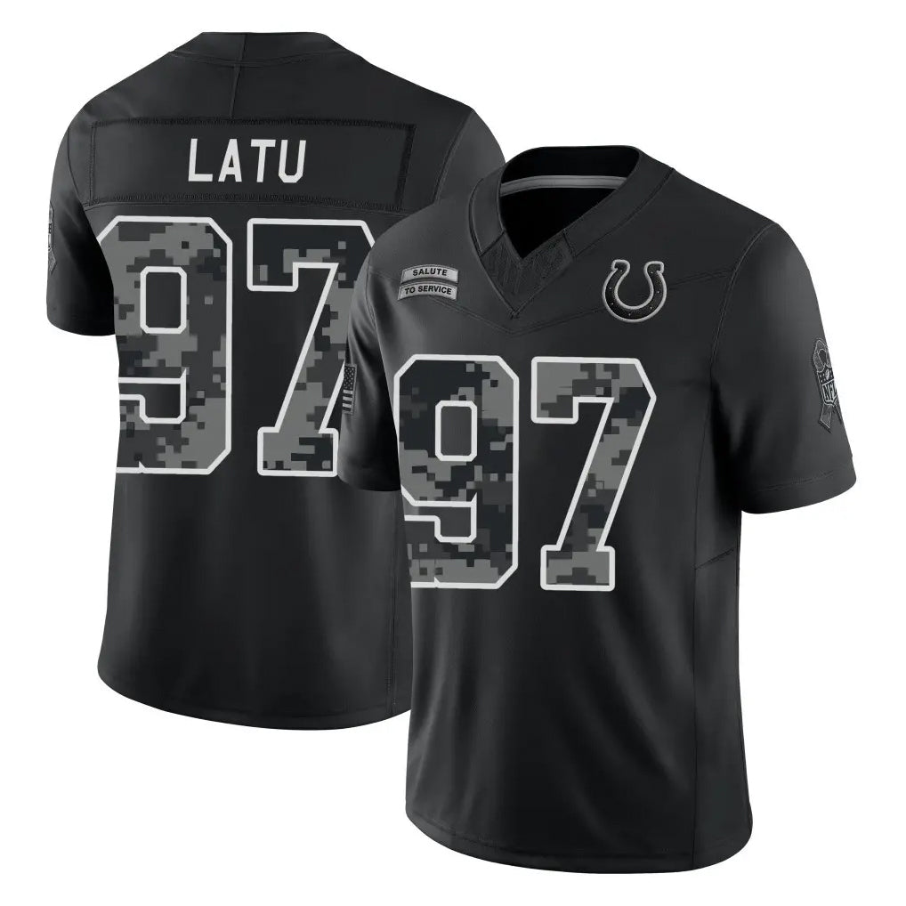 IN.Colts #97 Laiatu Latu Player Black Limited 2026 Salute to Service Home Game Odoa Stitched Jerseys