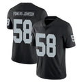 LV.Raiders #58 Jackson Powers-Johnson Player Black Limited Vapor Untouchable Home Game Odoa Stitched Jerseys