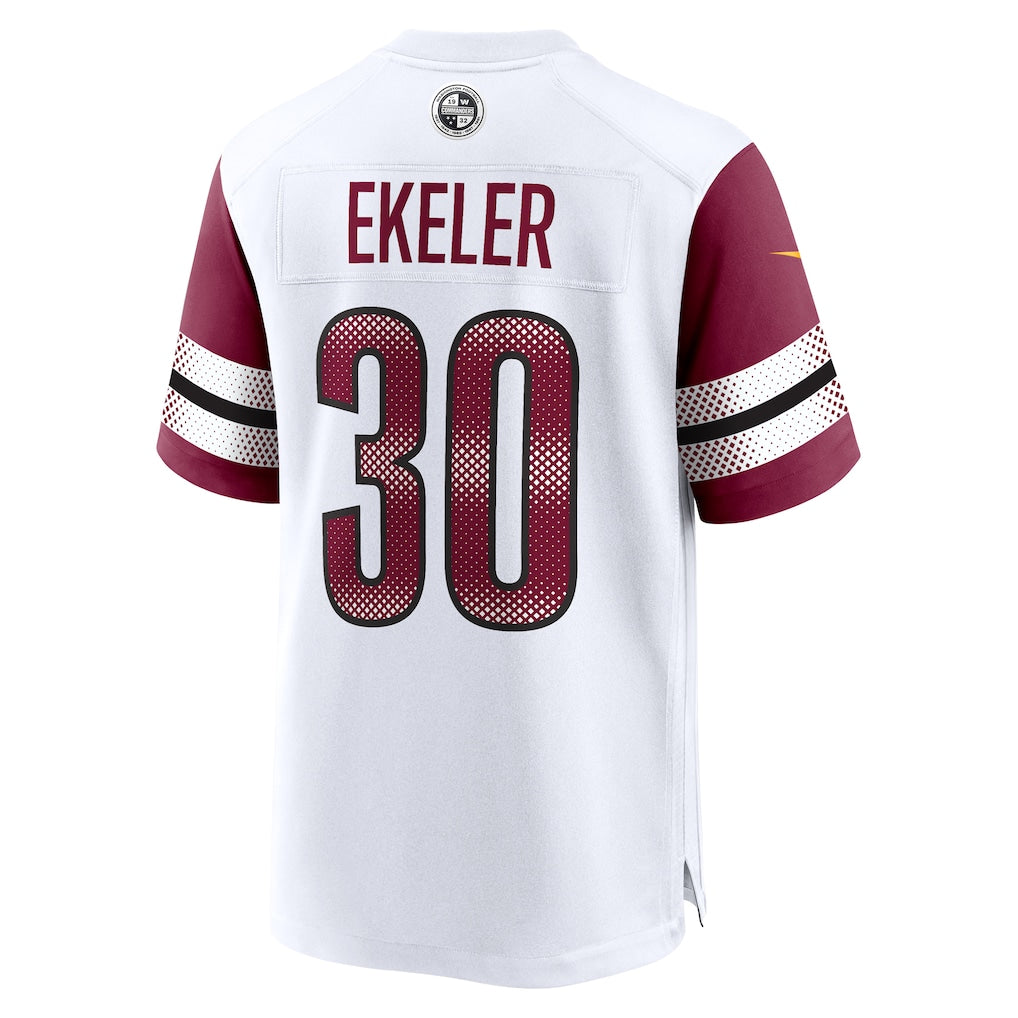 Odoa W.Commanders #30 Austin Ekeler White Game Jersey