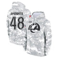LA.Rams #48 Omar Speights Player Arctic Camo Salute to Service Hoodies Limited Game Odoa Stitched Jerseys