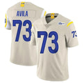 LA.Rams #73 Steve Avila Player Bone Limited Vapor Home Game Odoa Stitched Jerseys