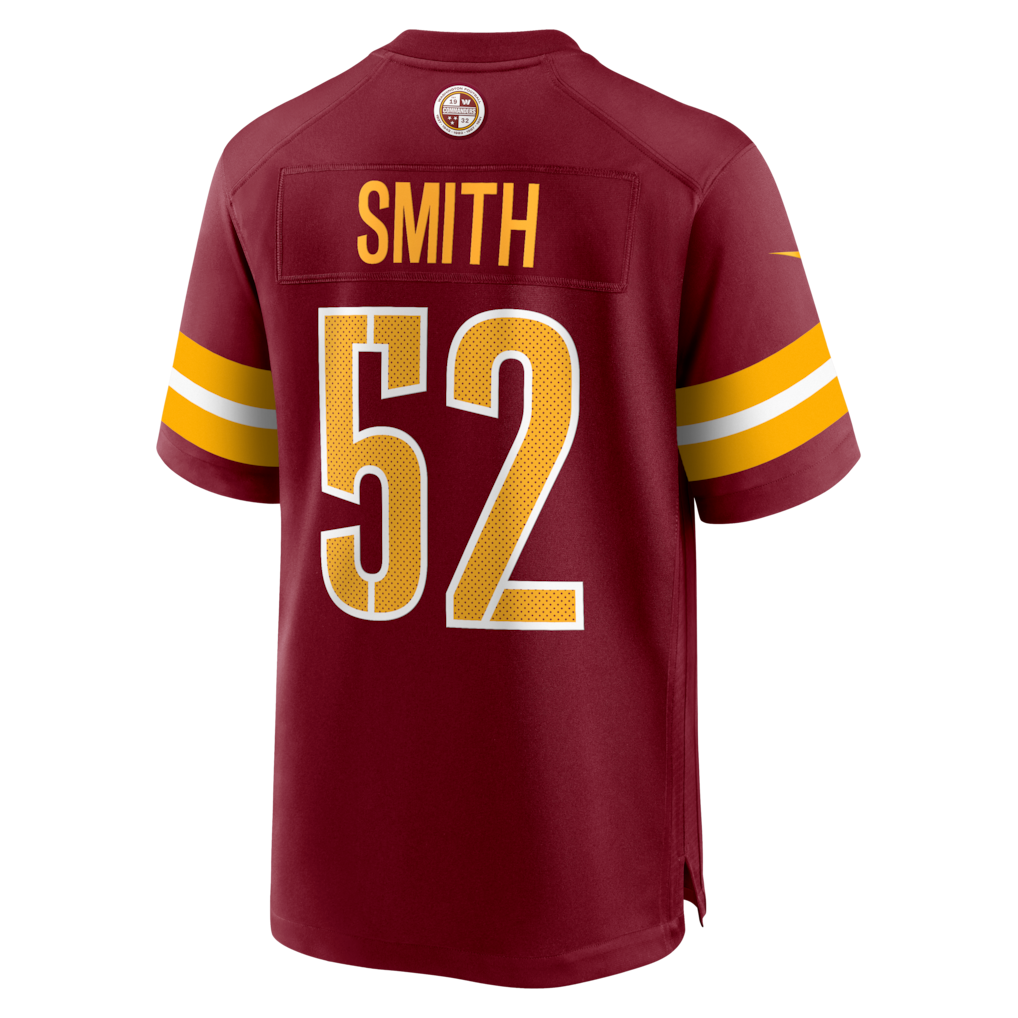 Odoa W.Commanders #52 Preston Smith Burgundy Team Game Jersey