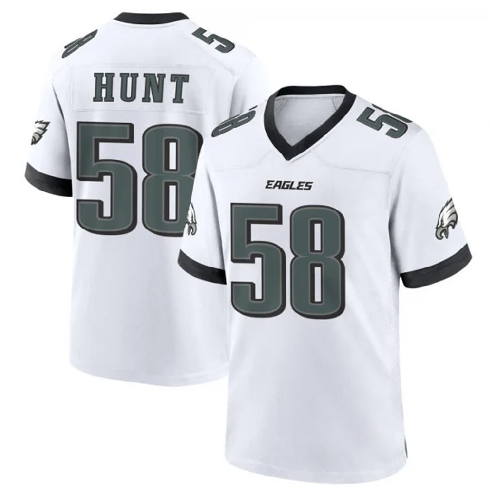 P.Eagles #58 Jalyx Hunt Player White Game Home Odoa Stitched Jerseys