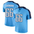 T.Titans #66 Fernando Carmona Jr. Player Light Blue Limited Color Rush Home Game Odoa Stitched Jerseys