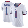 NY.Giants #1 Malik Nabers Player White Color Rush Home Game Odoa Stitched Jerseys