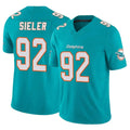 M.Dolphins #92 Zach Sieler Player Aqua Limited Vapor F.U.S.E. Home Game Odoa Stitched Jerseys