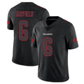 TB.Buccaneers #6 Baker Mayfield Player Black Impact Limited Home Game Odoa Stitched Jerseys
