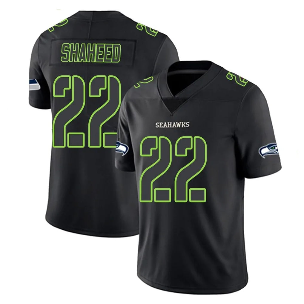 S.Seahawks #22 Rashid Shaheed Player Black Impact Limited Home Game Odoa Stitched Jerseys