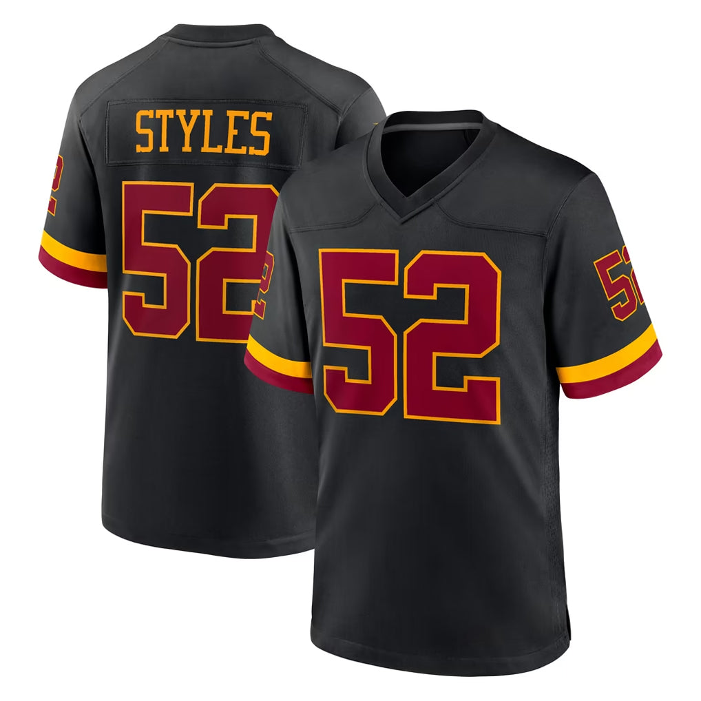 W.Commanders #52 Sonny Styles Player Black Limited Home Game Odoa Stitched Jerseys
