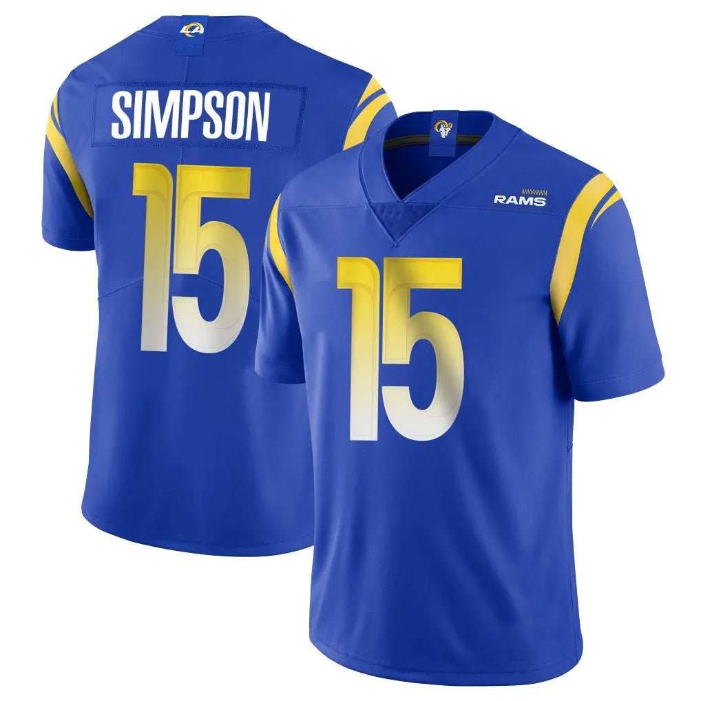 LA.Rams #15 Ty Simpson Player Royal Limited Vapor Untouchable Home Game Odoa Stitched Jerseys