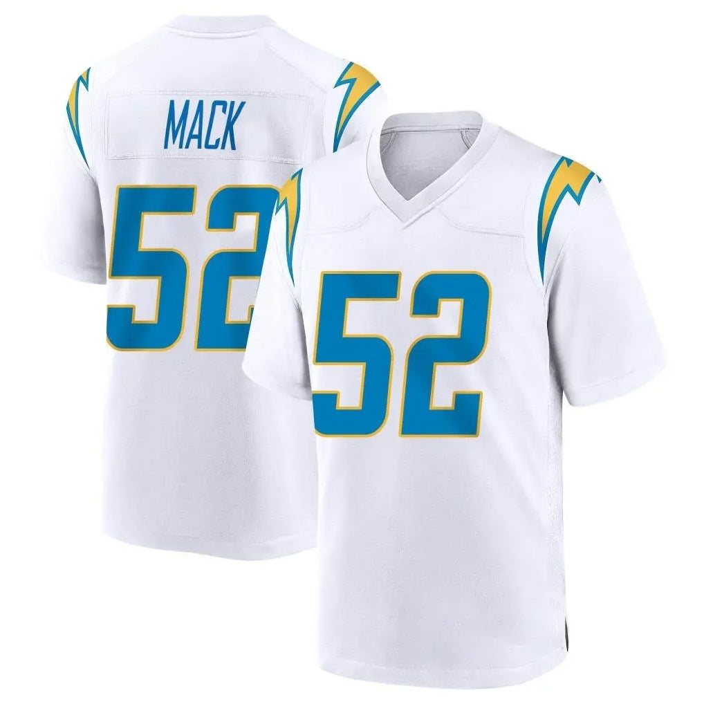 LA.Chargers #52 Khalil Mack Player White Home Game Odoa Stitched Jerseys