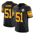 P.Steelers #51 Nick Herbig Player Black Limited Color Rush Home Game Odoa Stitched Jerseys