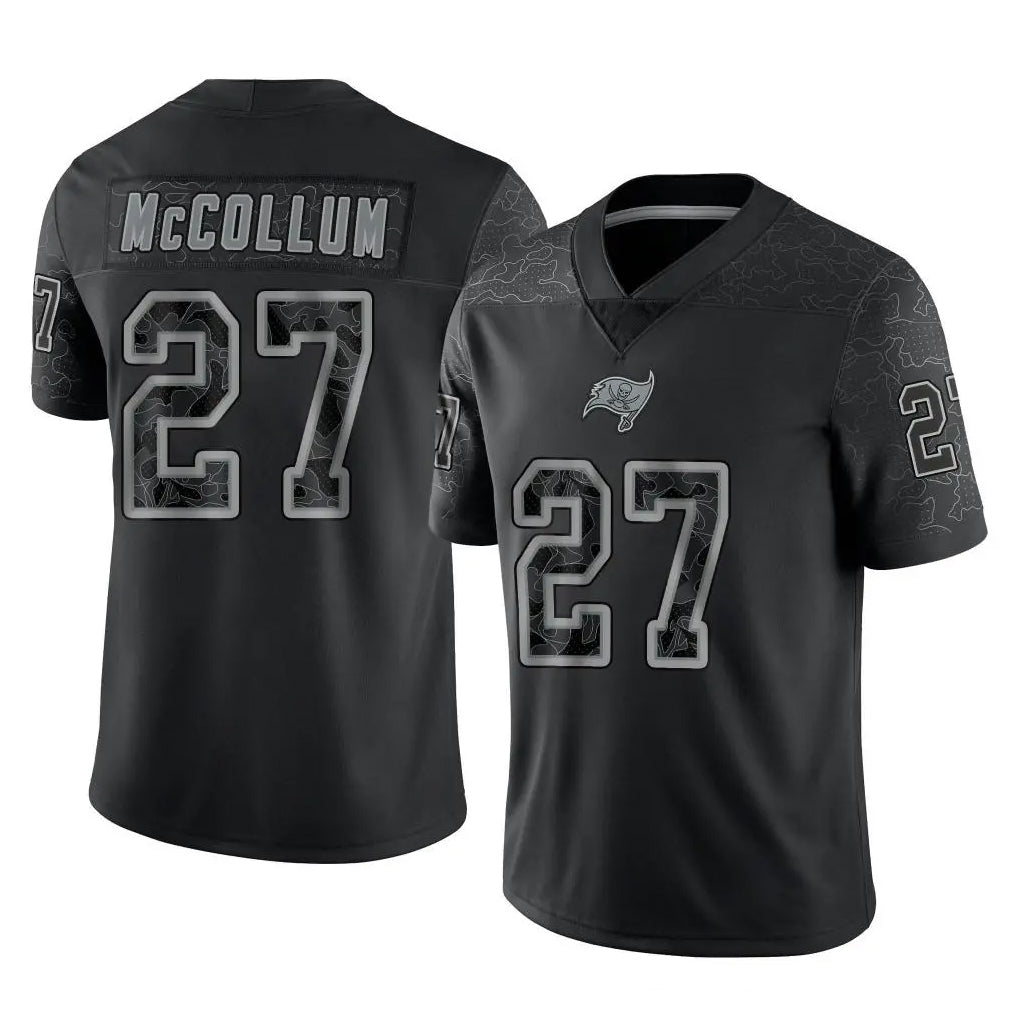 TB.Buccaneers #27 Zyon McCollum Player Black Reflective Limited Home Game Odoa Stitched Jerseys