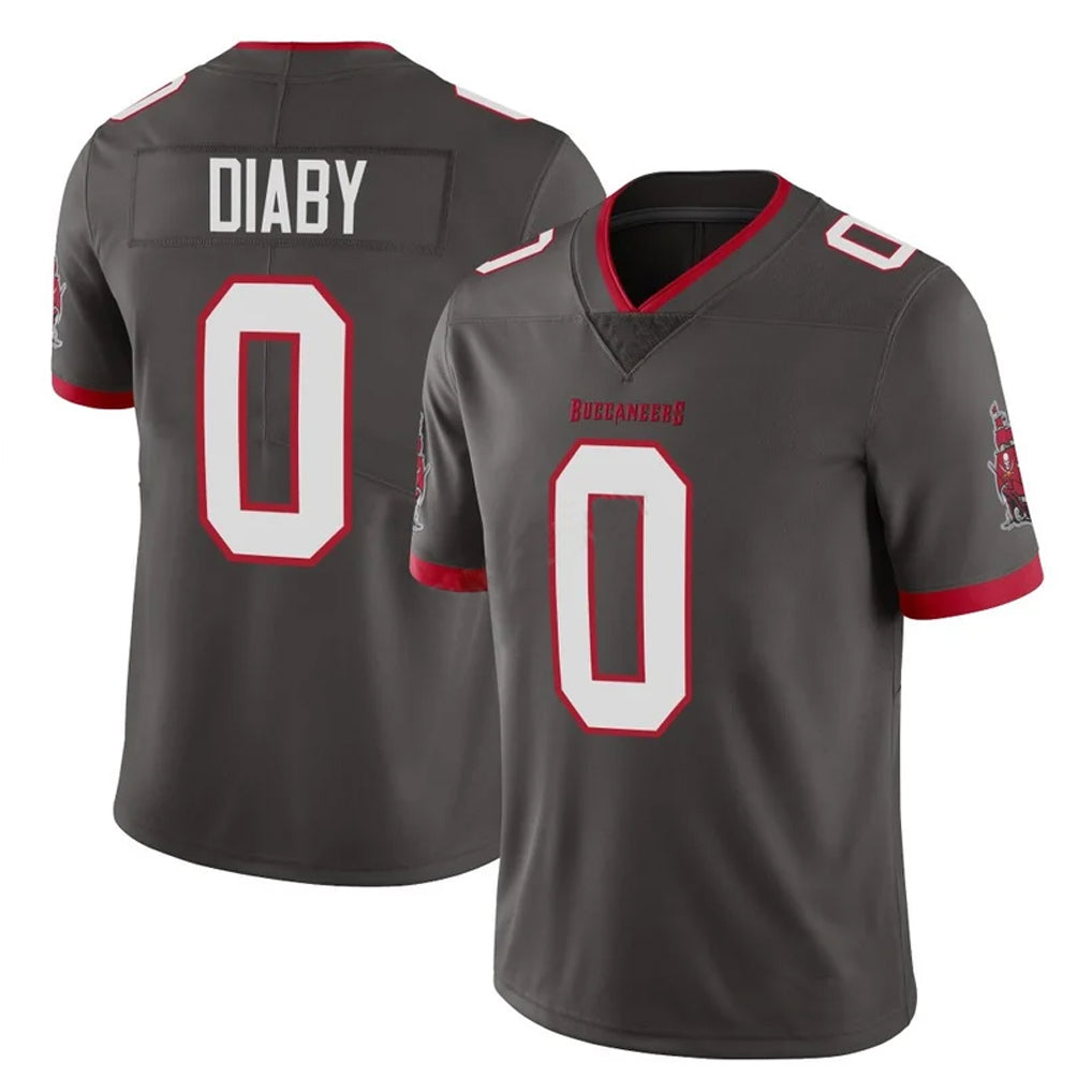 TB.Buccaneers #0 Yaya Diaby Player Pewter Limited Alternate Vapor Home Game Odoa Stitched Jerseys
