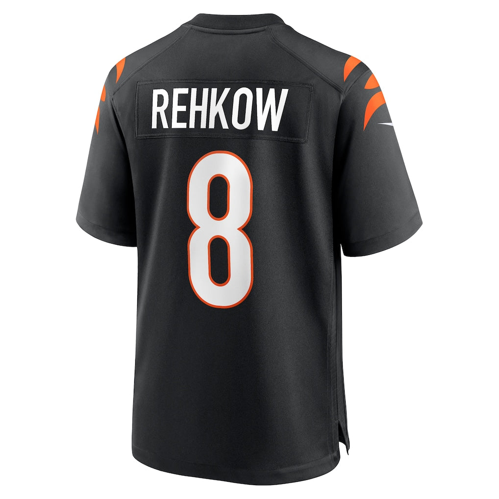 Odoa C.Bengals #8 Ryan Rehkow Black Game Jersey