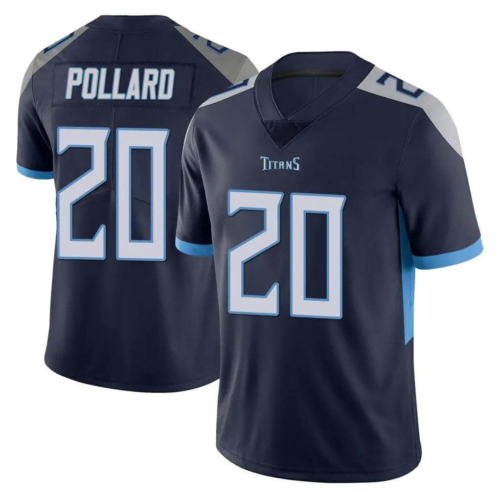 T.Titans #20 Tony Pollard Player Navy Limited Vapor Untouchable Home Game Odoa Stitched Jerseys