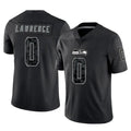 S.Seahawks #0 DeMarcus Lawrence Player Black Limited Reflective Home Game Odoa Stitched Jerseys