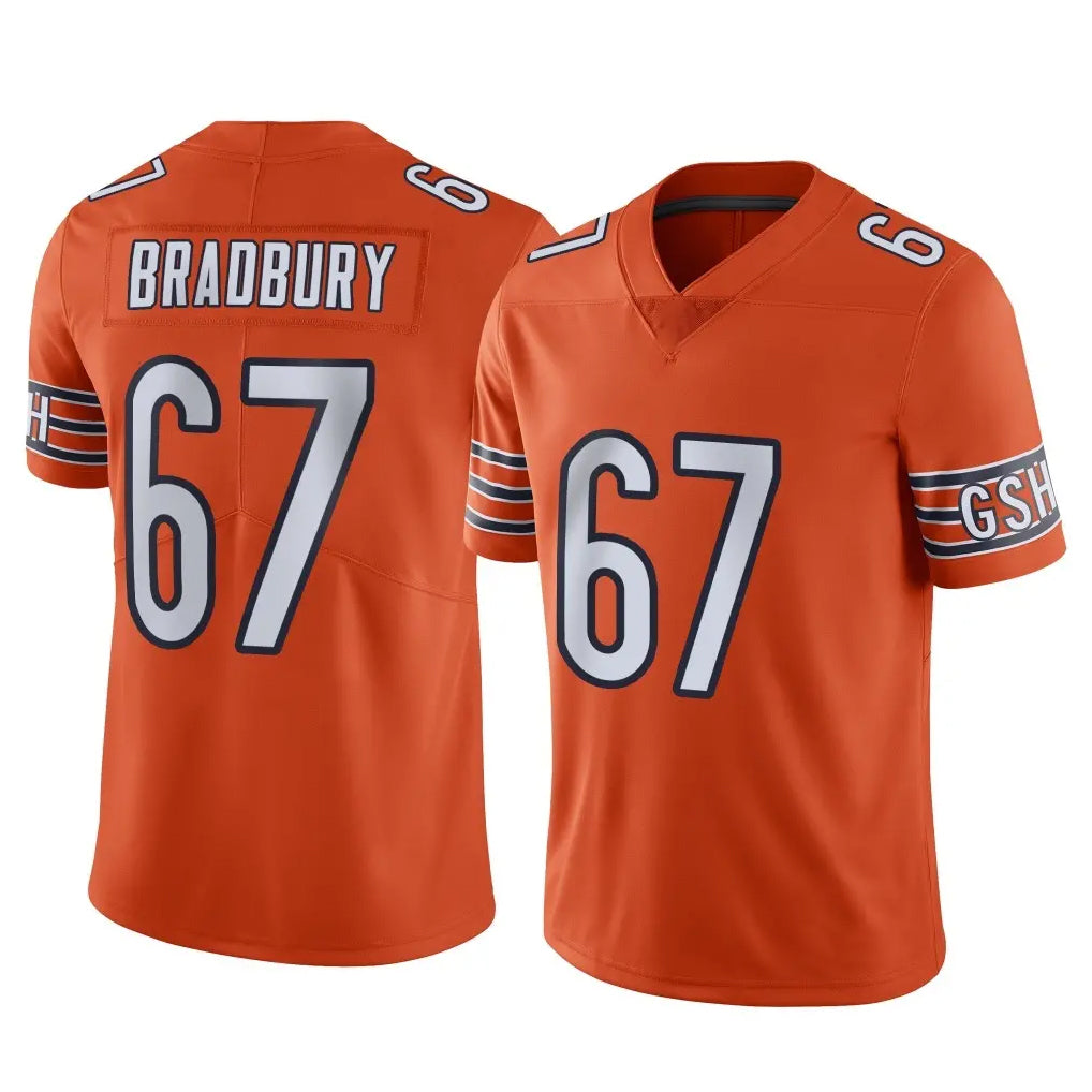 C.Bears #67 Garrett Bradbury Player Orange Alternate Vapor Limited Home Game Odoa Stitched Jerseys